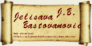 Jelisava Baštovanović vizit kartica